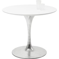 Kare Design Tisch Invitation Set Weiß Zink Ø90cm (H/B/T) 76 90 90