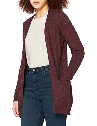 Vila Clothes Damen VIRIL L/S Open Knit Cardigan-NOOS Strickjacke, Schwarz (Black), 38 (Herstellergröße: M)