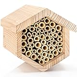 WHITEHORSE Premium Zedernbienenhaus – 15,2 cm Lange, austauschbare Röhren – perfekt für die Maurer-Imkerei – EIN Insektenhotel für die Ewigkeit – tolle Ergänzung für Ihre Gartendekoration
