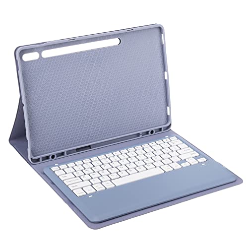 AXOC Tablet-Tastaturabdeckung, Steuerung mit Mehreren Gesten Touchpad-Tastaturabdeckung S Stylus-Steckplatz Violett für Besprechungen (Ohne Touchpad)