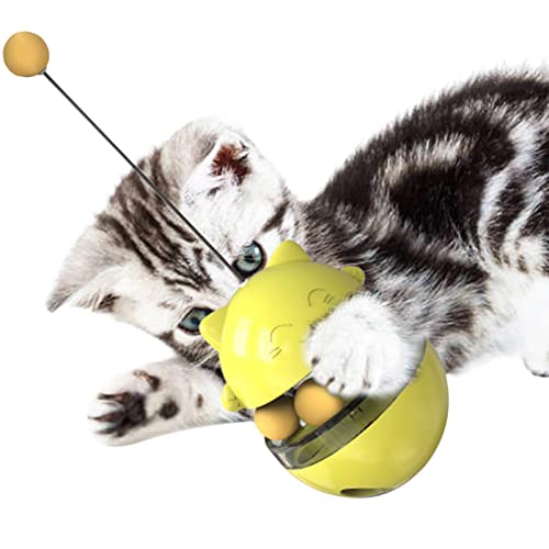 Raxove Pet Tumbler Spielzeug - Katzenfutter Tumbler Spielzeug,Pet Swing Toy Cat Interaktives Spielzeug 360-Grad-Drehung Cat Teaser Pet Treat Ball