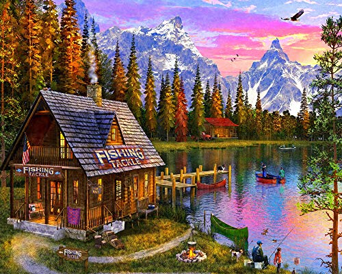 Vermont Christmas Company The Fishing Hut Puzzle 1000 Teile