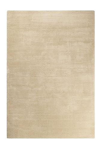 wecon home Kuschelig weicher Esprit Hochflor Teppich, bestens geeignet fürs Wohnzimmer, Schlafzimmer und Kinderzimmer LOFT(80 x 150 cm, beige)