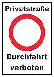 HB-Druck Privatstraße Durchfahrt verboten Schild A1 (594x841mm)