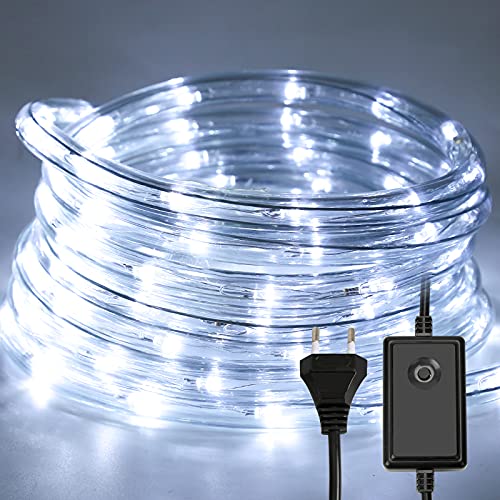 Cecaylie LED Lichtschlauch, 20m Lichterkette, Weiß Lichtschläuche Wasserdicht, Lichtschläuche für Innen Außen Deko, Party, Hochzeit, Balkon, Garten, Weihnachtsbaum