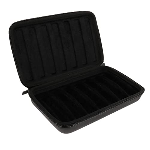 EVA 10 Holes Mundharmonika Aufbewahrungstasche Case Box Schwarz Halten Sie 7 Stü Mundharmonikas