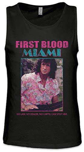Urban Backwoods First Blood Miami Herren Männer Tank Top Training Shirt Schwarz Größe 2XL