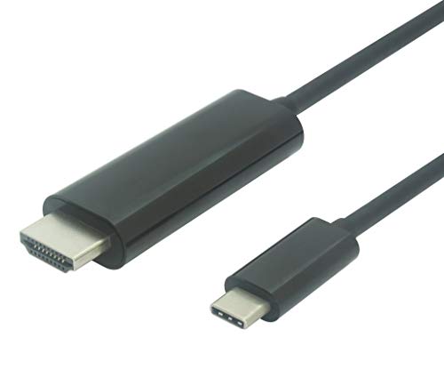 PremiumCord USB-C auf HDMI 4K Adapterkabel 1,8m, USB 3.1 Typ C Stecker auf HDMI Stecker, Auflösung 4K 2160p 60Hz, Full HD 1080p, Farbe schwarz, ku31hdmi03