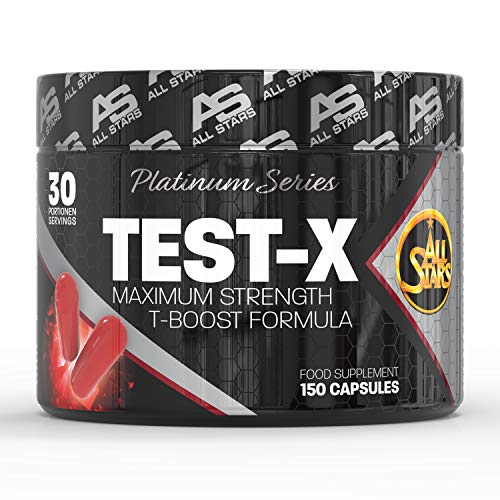 ALL STARS Test-X Extreme - 150 T-Boost Kapseln hochdosiert - Supplement mit Tribulus Terrestris Extrakt + Vitamin C + Magnesium + Zink + Maca Pulver + D-Asparaginsäure