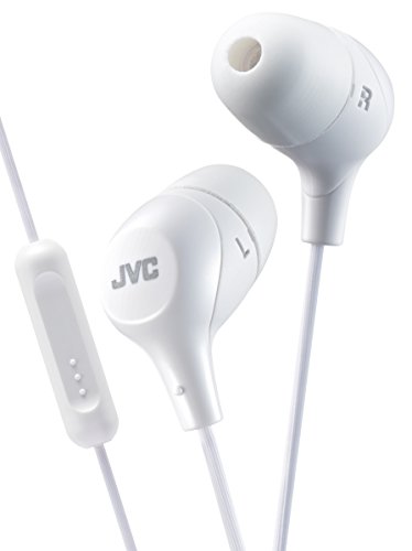 JVC HA-FX38M-W-E In-Ear-Kopfhörer mit 1-Tasten-Fernbedienung und Mikrofon weiß