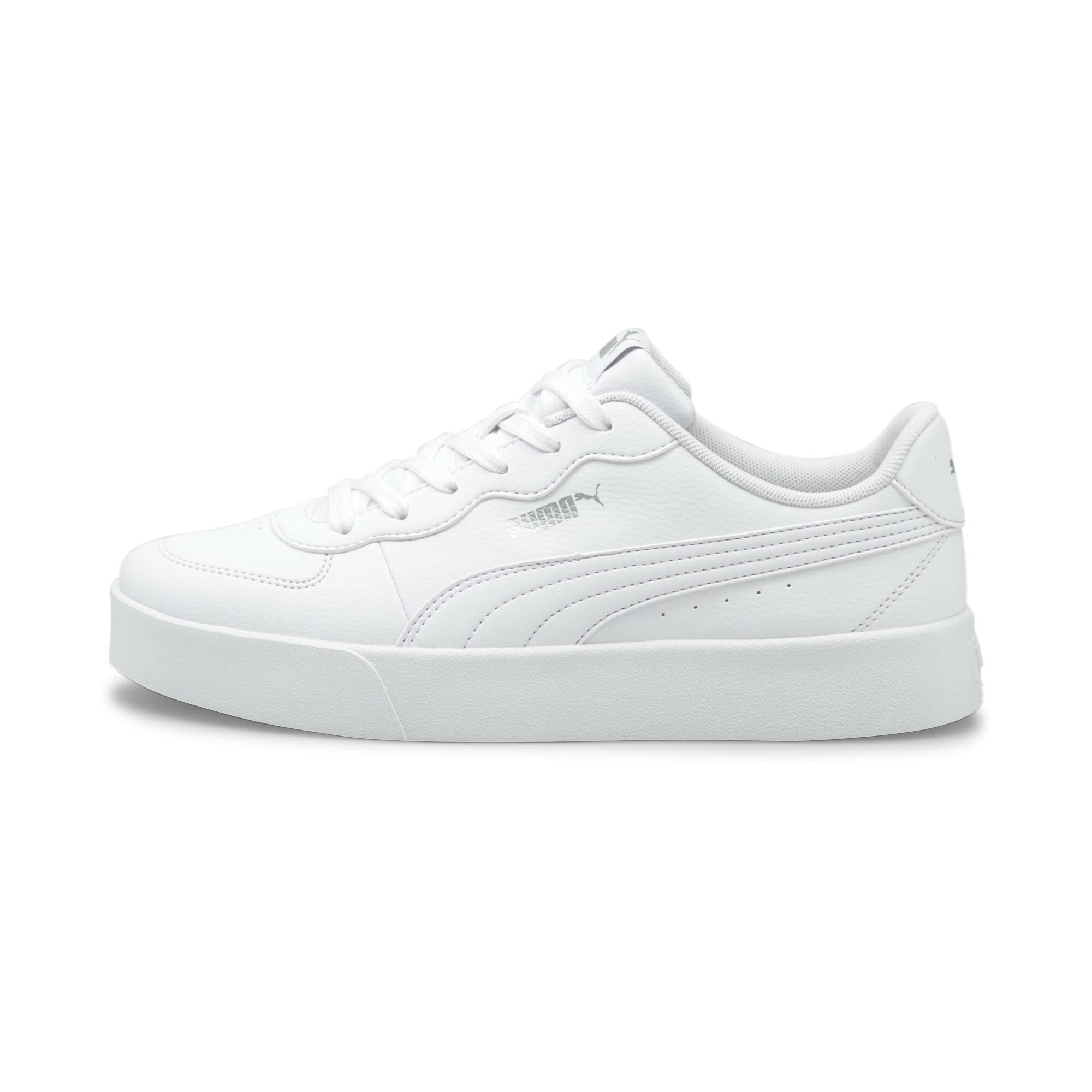 PUMA Damen Skye Clean Sneaker, White White Silver, 38.5 EU