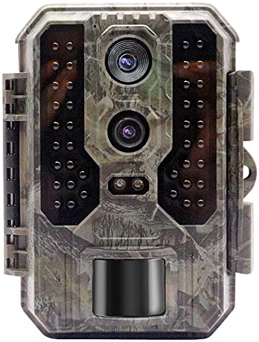 VisorTech Mini Wildkamera: 4K-Wildkamera mit Dual-Linse, IR-Nachtsicht, PIR-Bewegungssensor, IP65 (Fotofalle Wildkamera)
