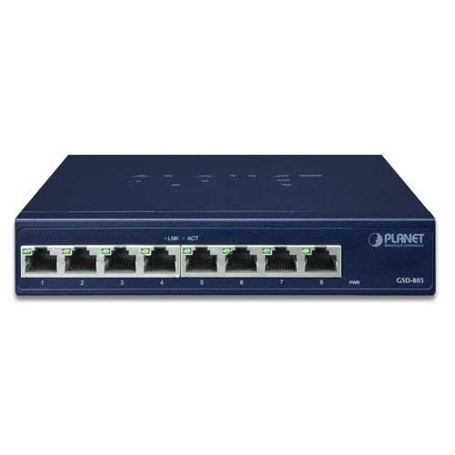 Action GSD-805 1000T 8P Planet Gigabit Ethernet Switch (1000Mbps, 8-Port)