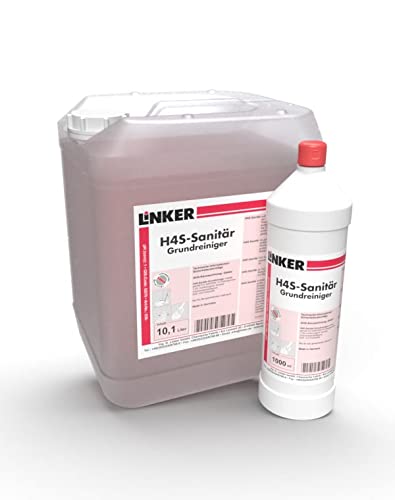 Linker Chemie H4S-Sanitär-Grundreiniger 10,1 Liter - Stark säurehaltiges Reinigungsmittel zur Grundreinigung | Reiniger | Hygiene | Reinigungsmittel | Reinigungschemie |