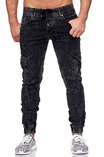 Redbridge Jogpants Jeans Herren Slim Fit Narrow Leg Schwarz M4208 W34 L32