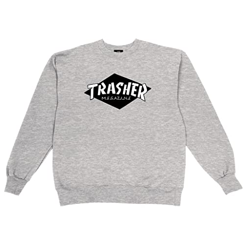 Thrasher Men's Skate Magazine Gray Long Sleeve Crewneck Sweatshirt M