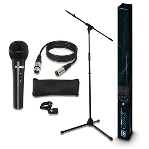 Mikrofon Set mit Mikrofon, Stativ, Kabel und Klemme