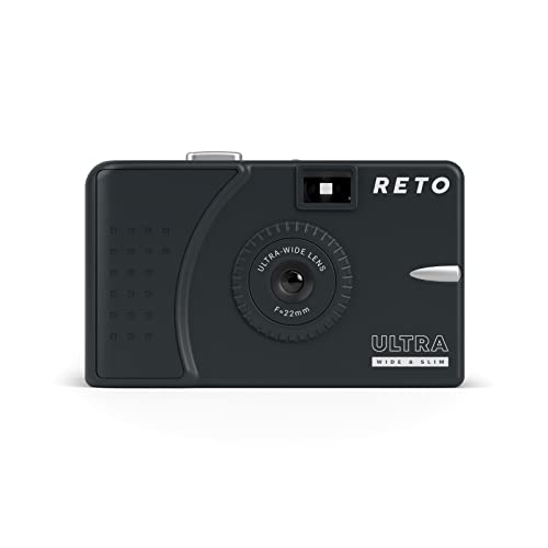 RETO Ultra Wide und Slim 35 mm Wiederverwendbare Tageslicht-Filmkamera – 22 mm Weitwinkelobjektiv, fokusfrei, leicht, einfach zu bedienen (Dunkelgrau)