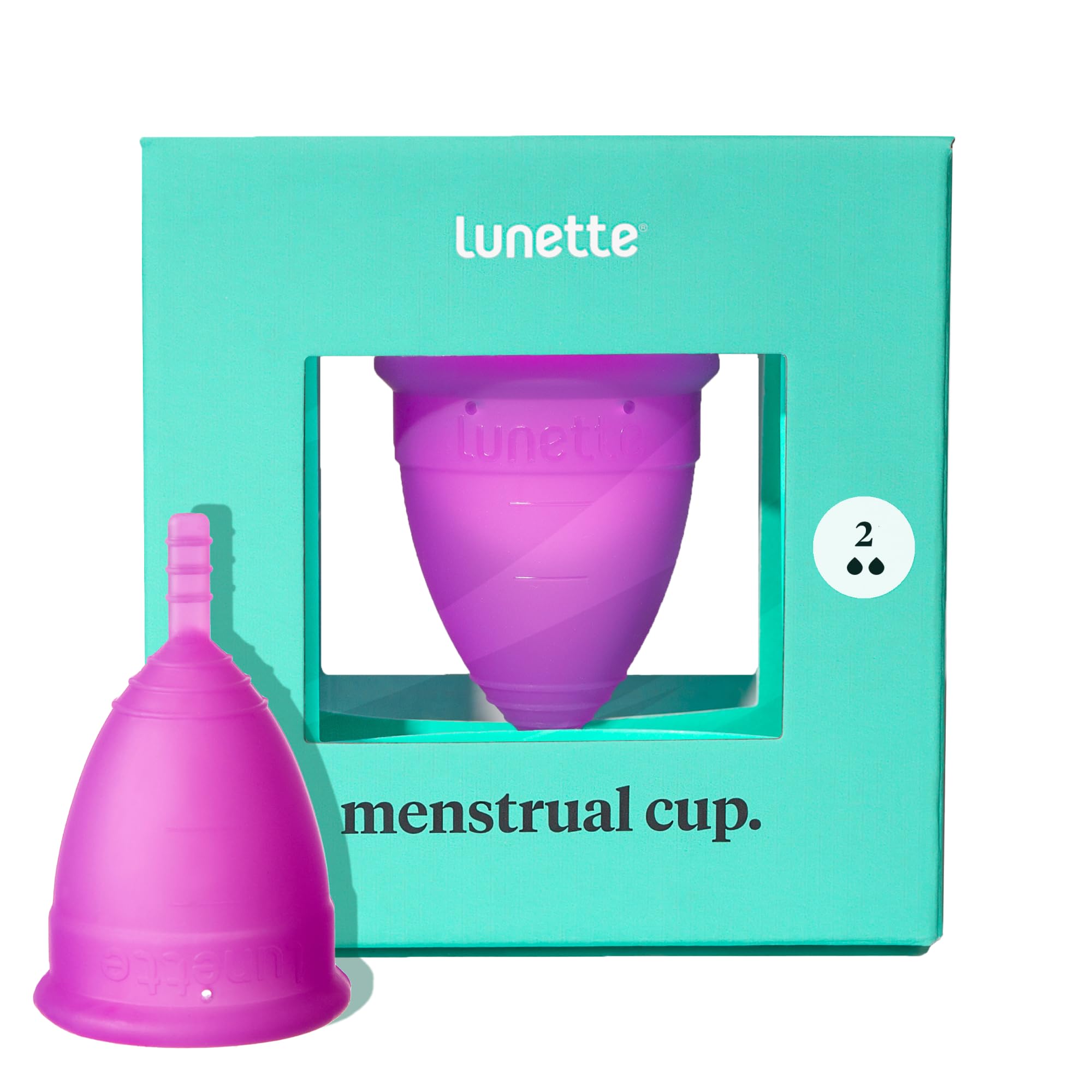 Lunette Menstruationstasse - Lila - Model 2 für normale oder starke Blutung – (EN Version)