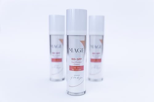 MAGE Sun Protect Cream, Anti-Aging-Gesichtscreme 50+, UVA & UVB Schutz, Creme zur Straffung der Haut, feuchtigkeitsspendend, vegan, Made in Germany