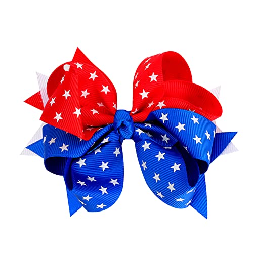SHUBIAO Zubehör Mädchen Kinder Haarschleife Clips Pc Day Patriotic Hair 1 Independence Haarspange Clip 1 Haarspangen (Color : A)