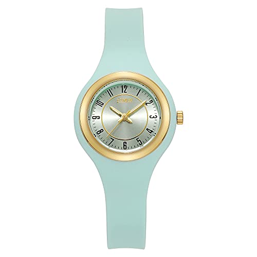 Fashion Casual Analog Quarz Armbanduhr für Jugendliche und Erwachsene, Silikon Armband mit Nadelschnalle(Grün)