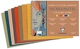 Clairefontaine Ingres Pastel Colour Pad, Assorted, 36 x 48 cm, 130 g