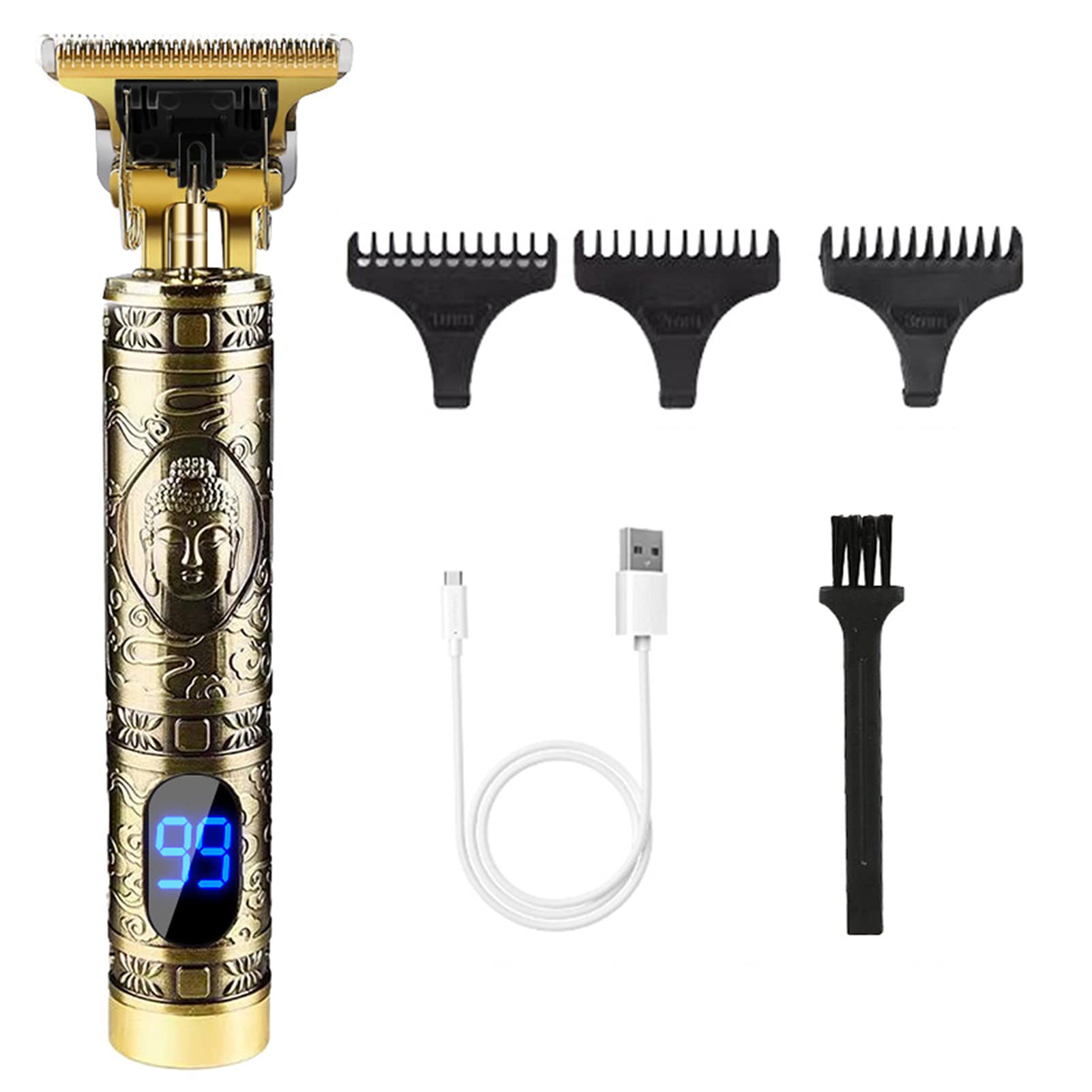 Elektrischer Haarschneider, Elektrischer Haarschneider Wiederaufladbarer USB-Ladevorgang Geräuscharmer Drachenmuster Digitaler Elektrischer Haarschneider Für Männer 1