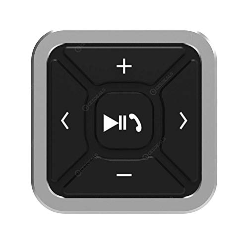 D62CS Button Bluetooth 5.0 Fernbedienung Remote Kontroller mit Halterung - Auto Media Button Lenkradfernbedienung Bluetooth fürs Lenkrad zum Musiksteuern, Telefonieren kompatibel mit iOS und Android