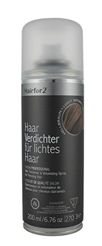Hairfor2 Haarverdichtungsspray gegen lichtes Haar (200ml, Hellbraun)
