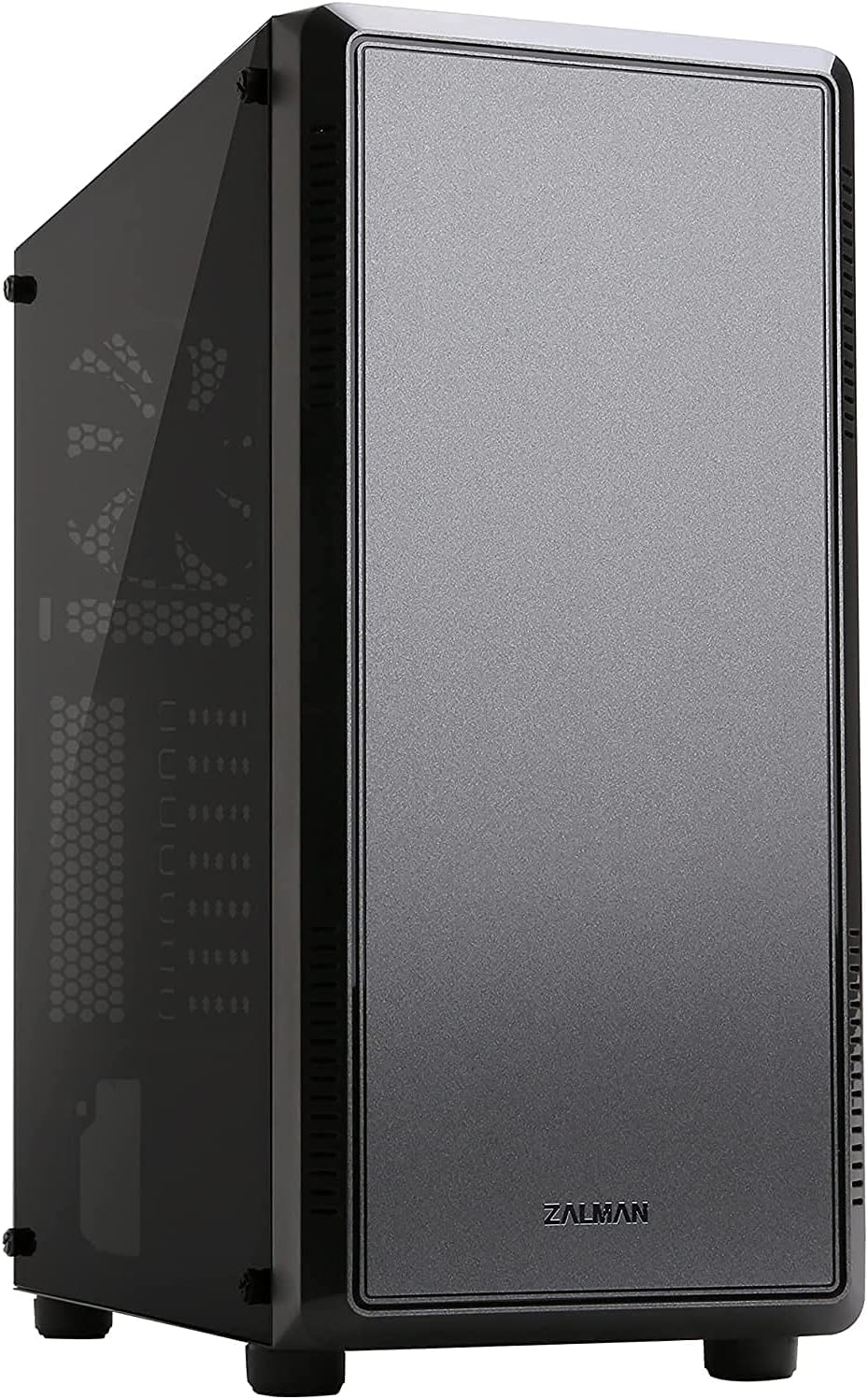 Zalman S4 PC Gehäuse Midi Tower ATX, Acrylic Side Panel, 2x120mm Lufter, Schwarz