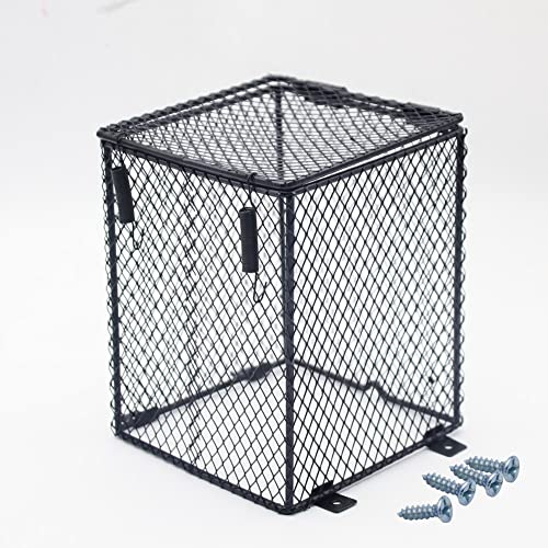 Reptilien-Heizung Guard Keramik Glühbirne Lampe Abdeckung Mesh Cover Lampenschirm Anti-Scald Halterung Käfig für Bartagame, Eidechse, Schildkröte, Schlange (Platz)