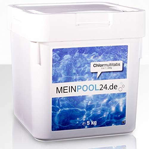 2 x 5 kg Chlor Multitabs für den Swimmingpool Marke Meinpool24.de 200g Multitfunktionstabletten