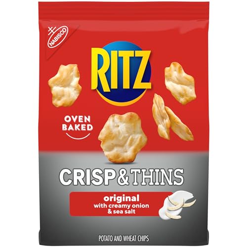 Ritz Crisp & Thins Original with Creamy Onion & Sea Salt Chips 7.1 oz