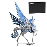 GOUX 3D Puzzle Modellbausatz, 3D Einhorn Puzzle 3D Metall Puzzle Erwachsene Metall 3D Modell, DIY Ornament Geschenke Mit 121+ Stück für Erwachsene Kinder