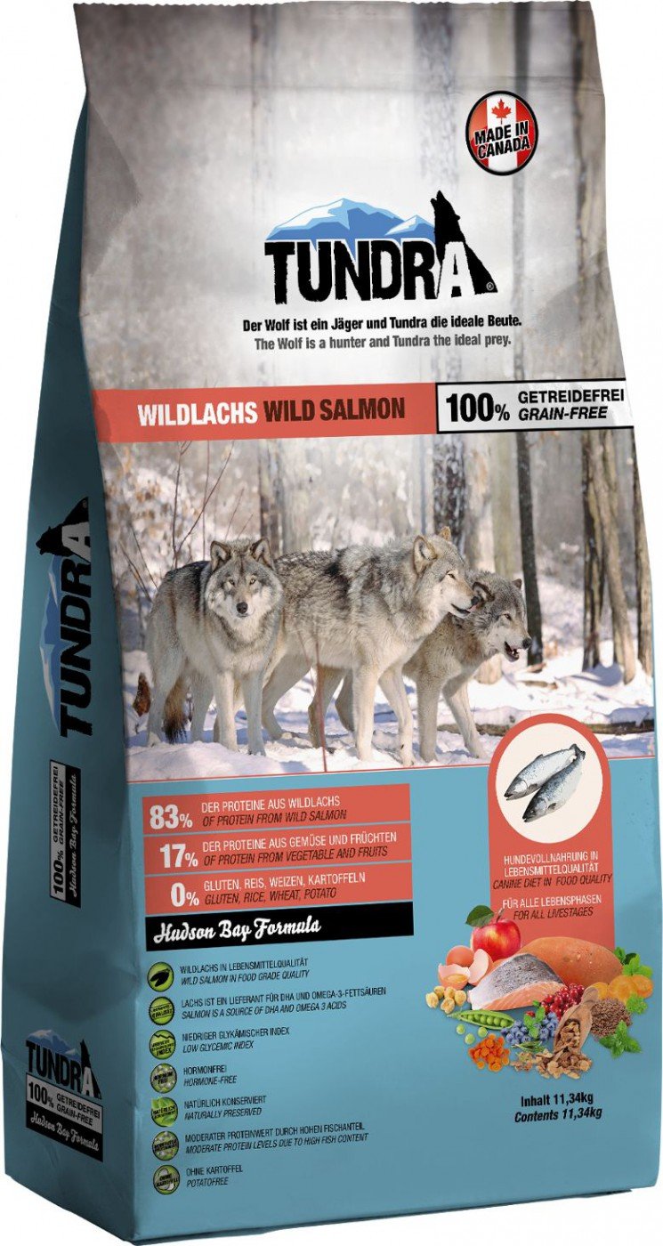 Tundra Hundefutter Wildlachs - getreidefrei (11,34 kg)