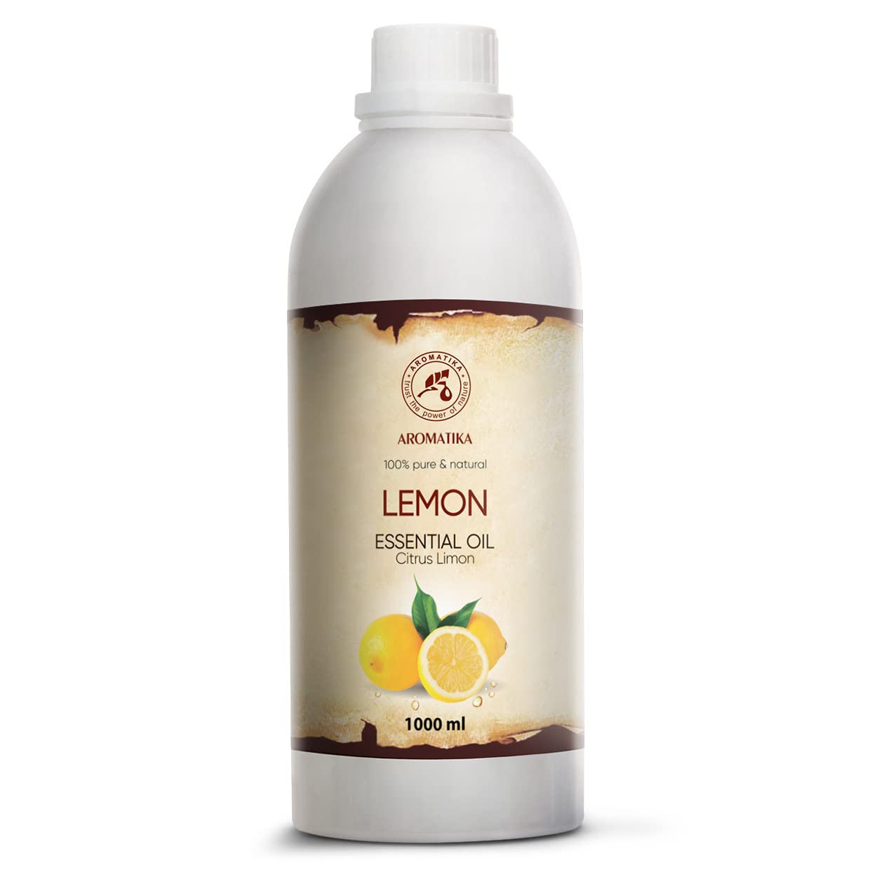Zitronenöl 1000ml - Naturreines Ätherisches Öl Zitrone zur Körperlichen und Seelischen Anwendung - Citrus Limon - Öle für Naturkosmetik und Aromatherapie - Zitronen Öl zur Raumbeduftung