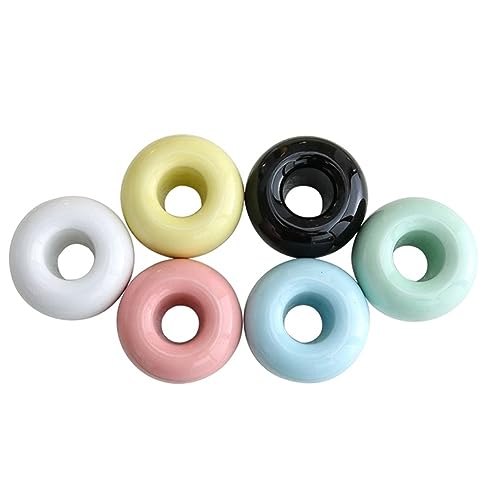PEKKA Mini Keramik Zahnbürstenhalter für das Badezimmer Waschtisch, Handgefertigter Zahnbürstenhalter für Paare, Einfach zu Bedienen, 4,5 X 2,8 Cm.