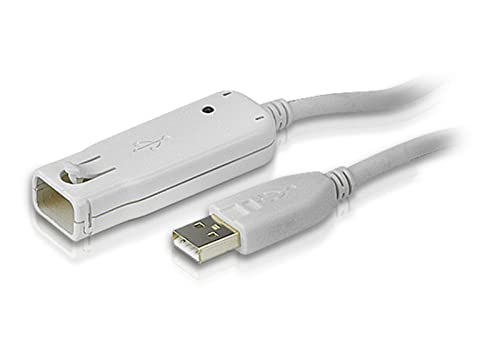 ATEN USB 2.0 Verlängerungskabel [1x USB 2.0 Stecker A - 1x USB 2.0 Buchse A] 12 m Grau