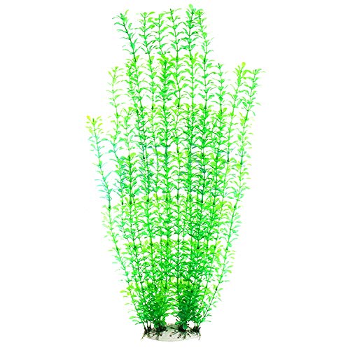 Norgail Große Aquarium-Pflanzen aus Kunststoff für Aquarien, Dekoration für alle Fische, 51 cm hoch, grün