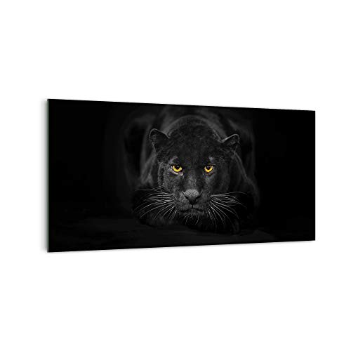 DekoGlas Küchenrückwand 'Schwarzer Puma' in div. Größen, Glas-Rückwand, Wandpaneele, Spritzschutz & Fliesenspiegel