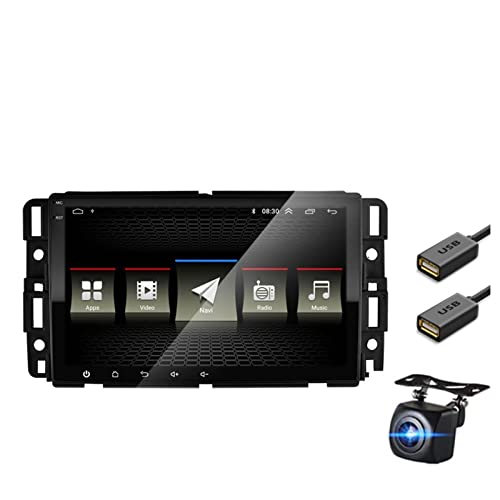 KCSAC Auto Android Radio Multimedia-Spieler fit for GMC Sierra Yukon Denali Acadia Savana Fit for Chevrolet Express Traverse Equinox 2Din GPS WiFi. (Color : 4Core 1G 16G CAM)