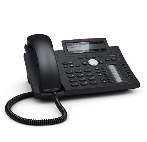 Snom Desk Telephone D345 (High-resolution Display, 12 (48) Configurable, Self-labelling, Multicolored LED Keys) Black