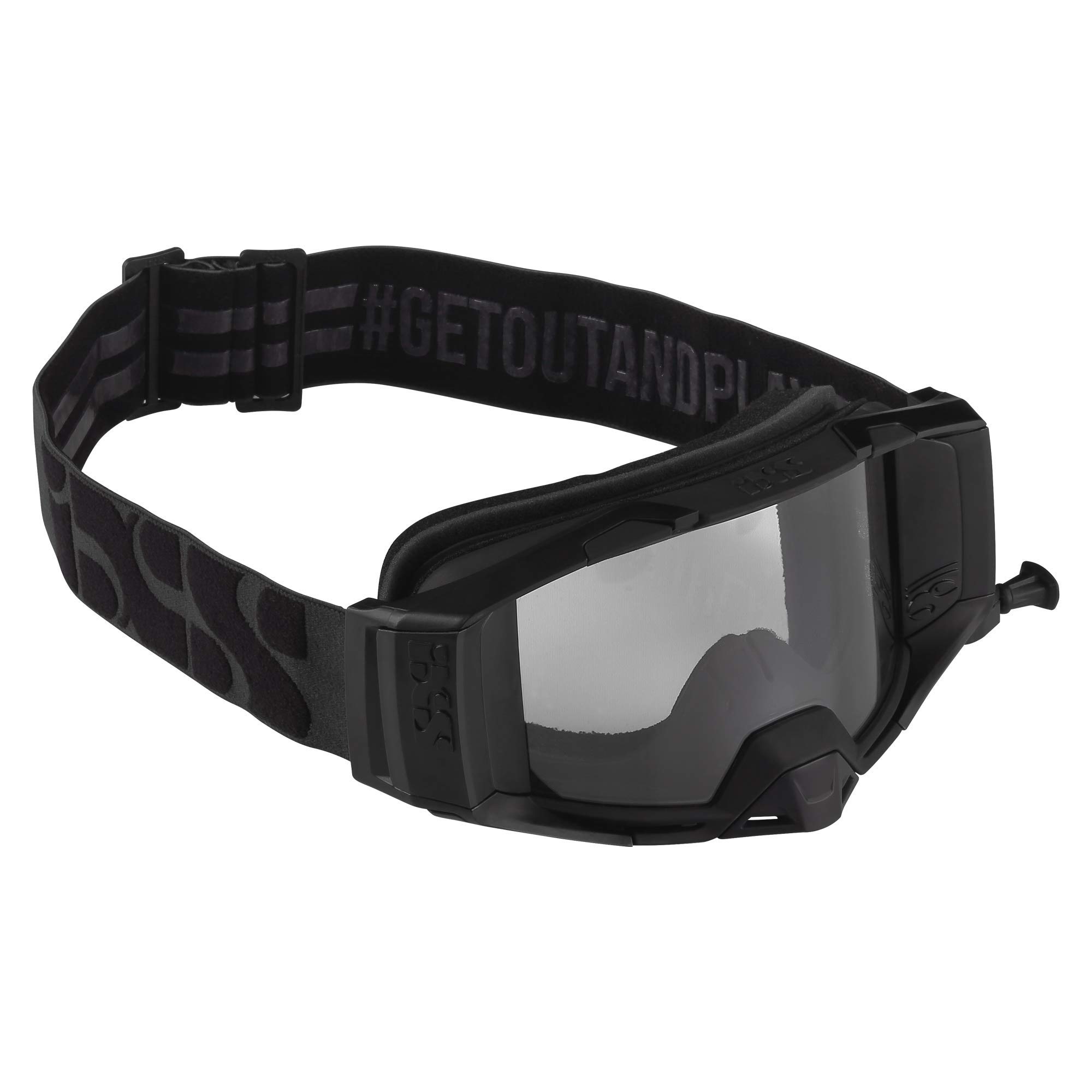 IXS Goggle Trigger+ Roll-Off Black Brille, Schwarz, Einheitsgröße