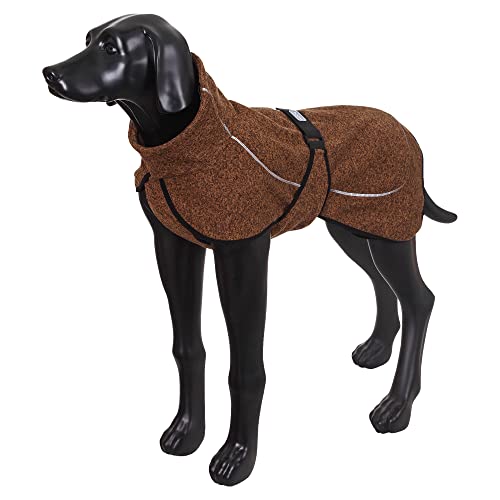 Rukka Pets Comfy Jacke - warme Fleecejacke für Hunde - 9 Größen - Braun, Grau - Farbe:Grau, Größe:Größe 65