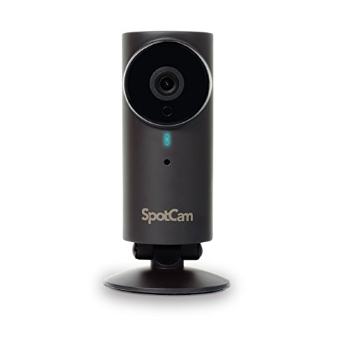 SpotCam WLAN Kamera für den Außenbereich I Videoüberwachung I Smart Home über IFTTT I Vernetzbar mit Amazon Alexa, etc. I Gratis 24h Cloud-Aufnahme I Nachtsichtfunktion I App I Schwarz