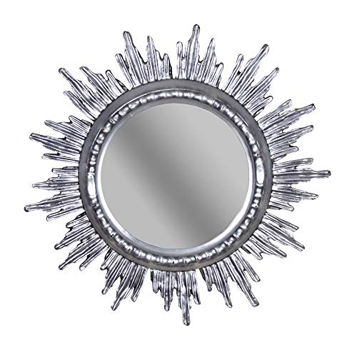 Barockspiegel XXL Sonnenspiegel Silber Spiegel Sonne Antik Wandspiegel 80cm cat223e Palazzo Exklusiv