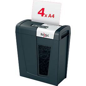 Rexel Secure MC4 Whisper-Shred™ Aktenvernichter P5, Mikroschnitt 2 x 15 mm, 14 l, 4 Blatt Schnittleistung, Anti-Papierstau-Technologie, schwarz