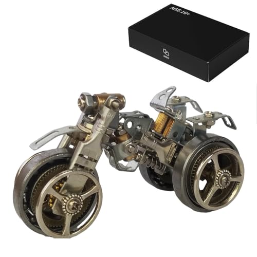 Fabroz 3D Metall Steampunk Puzzle Modell Bausatz, 300 Teile 3D Steampunk Strand-Motorrad Metall Modell, DIY Montage Mechanische Spielzeug-Deko Kreative Geschenk