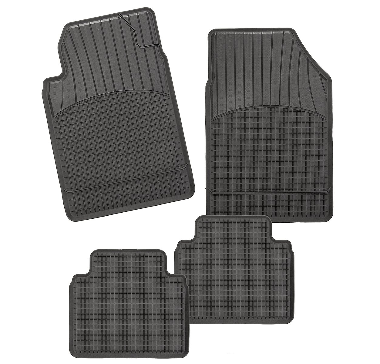 CarFashion Allwetter Schalenmatte A1, Auto Fussmatten Set in schwarz, 4-teilig, ohne Mattenhalter für